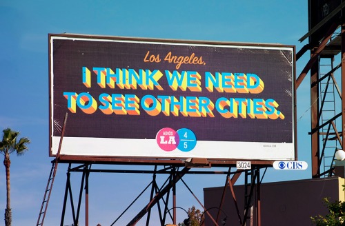 Los Angeles Break-Up Billboard by Jon Jackson