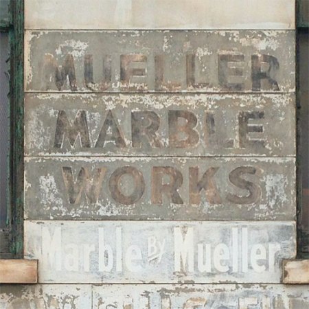 Mueller Marble Works Ghost Sign in Cincinnati
