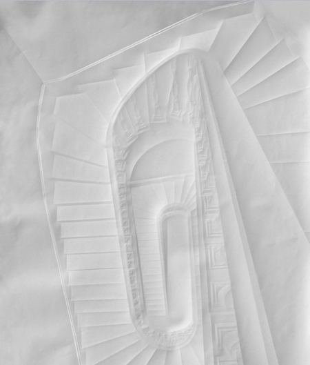 folded paper interior by Simon Schubert